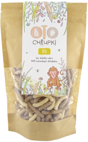 OTO Chrupki MIX  - pałeczki bez cukru i naturalnie bezglutenowe , chrupki orkiszowe, chrupki gryczane, chrupki kakaowe