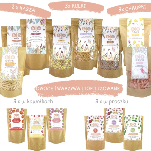 Otolandia zestaw mini - zdrowe przekąski dla dzieci, bez dodatku cukru i 100% z naturalnych składników