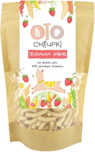 OTO Chrupki Truskawka - Banan. Zdrowe chrupki dla dzieci bez cukru